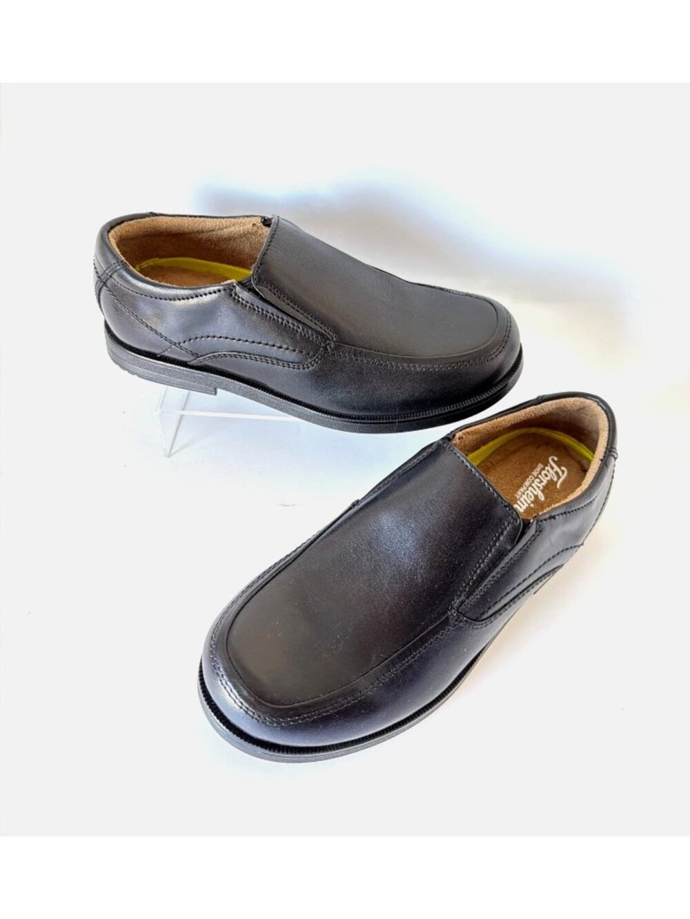 Florsheim Midtown Moc Toe Slip On Jr Dress Shoes Black Leather Loafers Sz 3.5